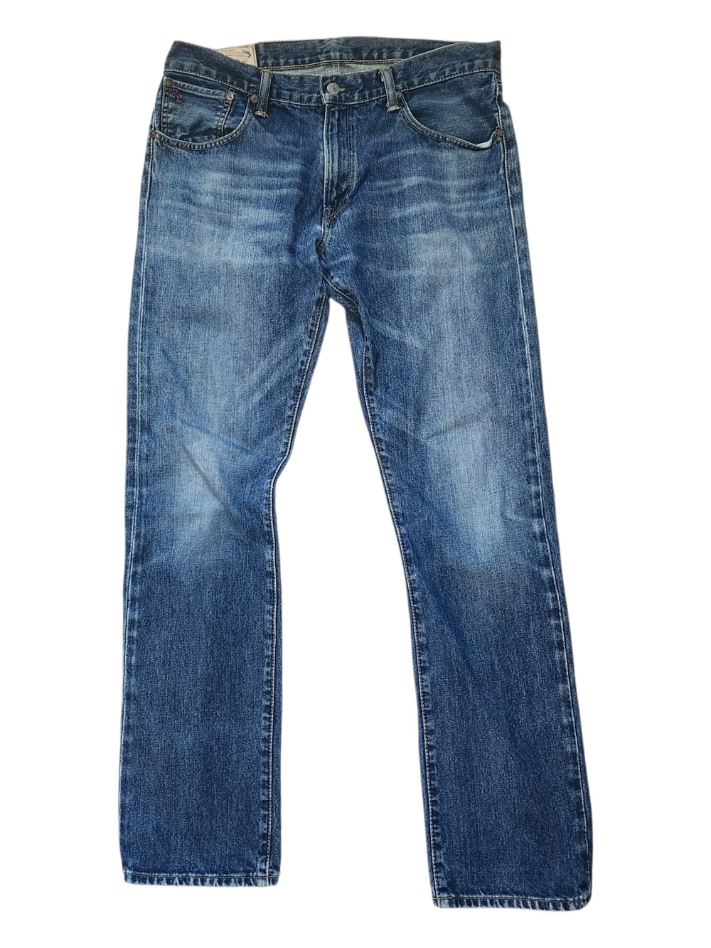 Ralph Lauren Men's Blue Straight-Leg Jeans 33x32 Preppy Festival